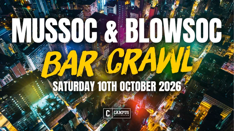 MusSoc & BlowSoc Bar Crawl