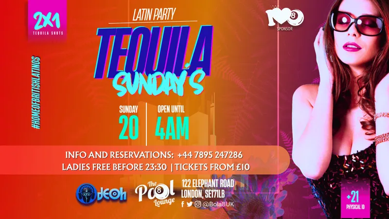TEQUILA SUNDAY’S - Latin Party in London
