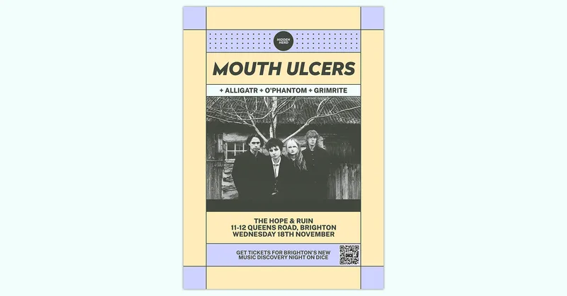 HH Presents: Mouth Ulcers + alligatr + O’Phantom + Grimrite