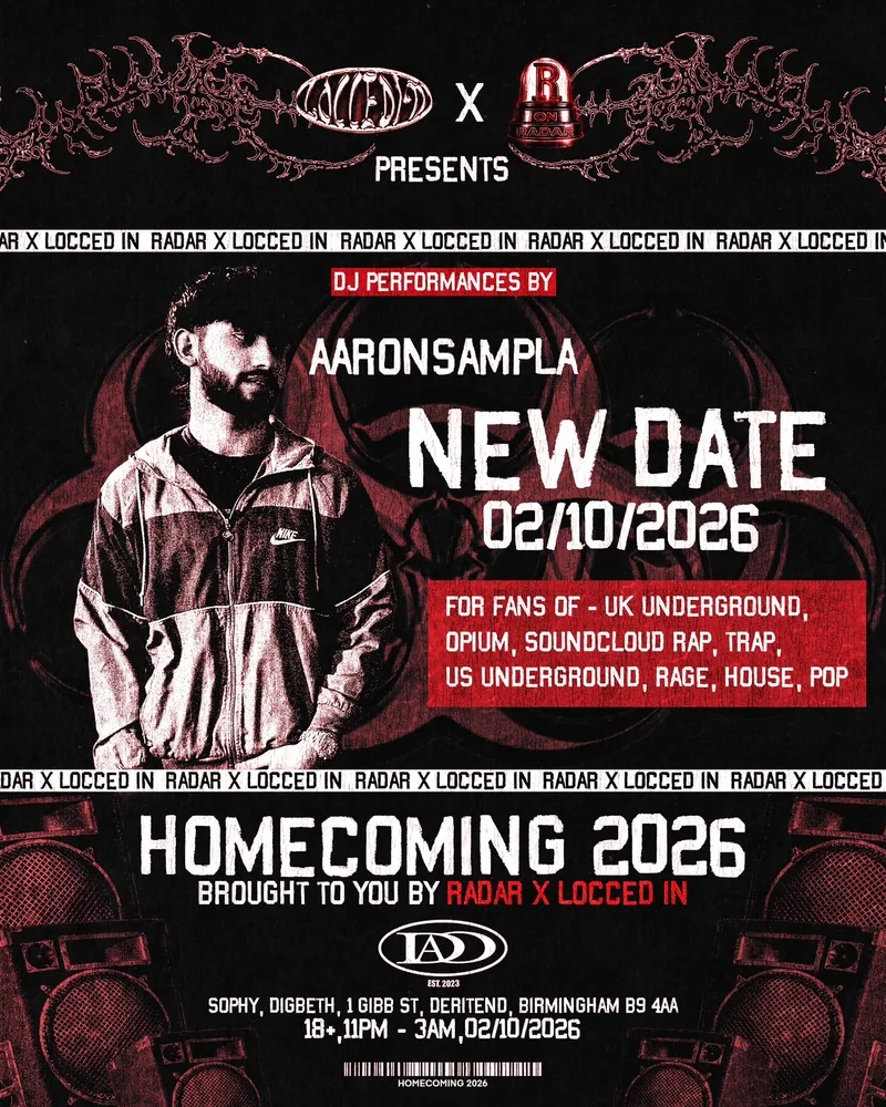 (UPGRADED CAPACITY 75% SOLD OUT) LOCCED IN X RADAR PRESENT HOMECOMING