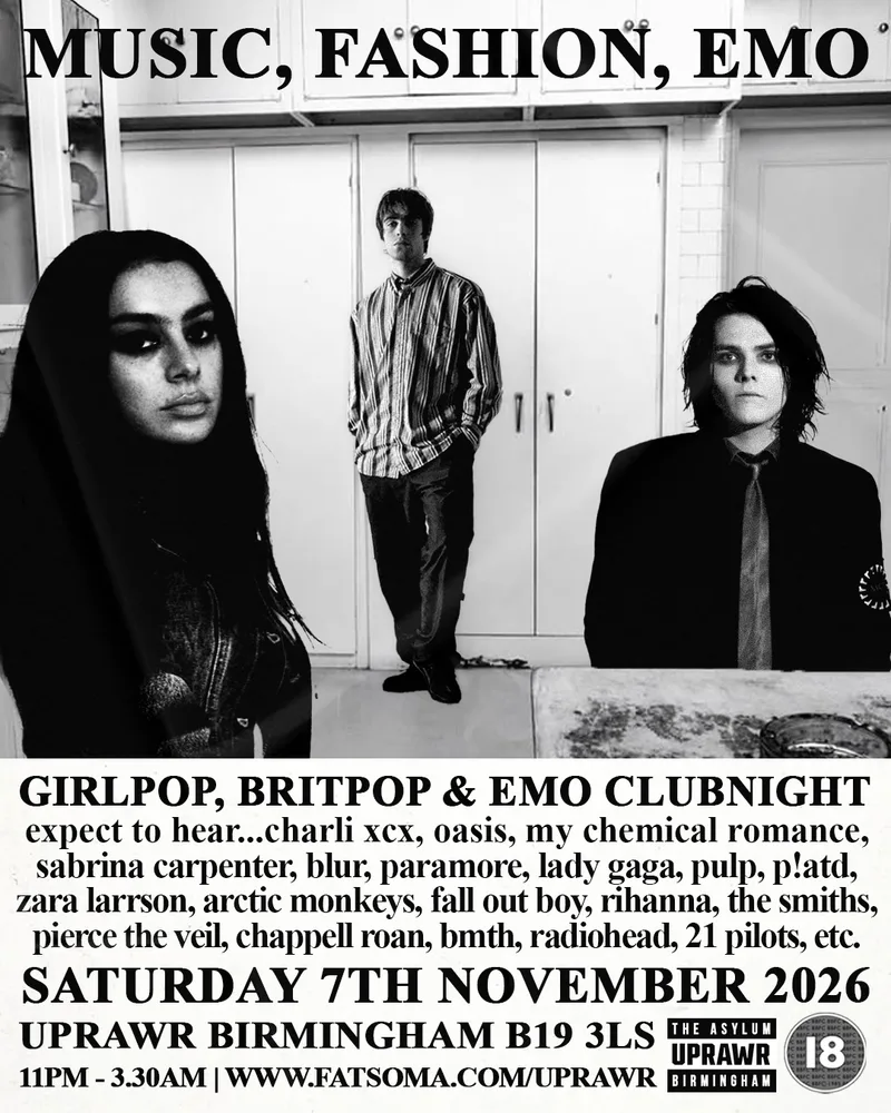 Music, Fashion, Emo 🖤 A Night of Girl Pop, Brit Pop, Emo and Rock Music 🖤