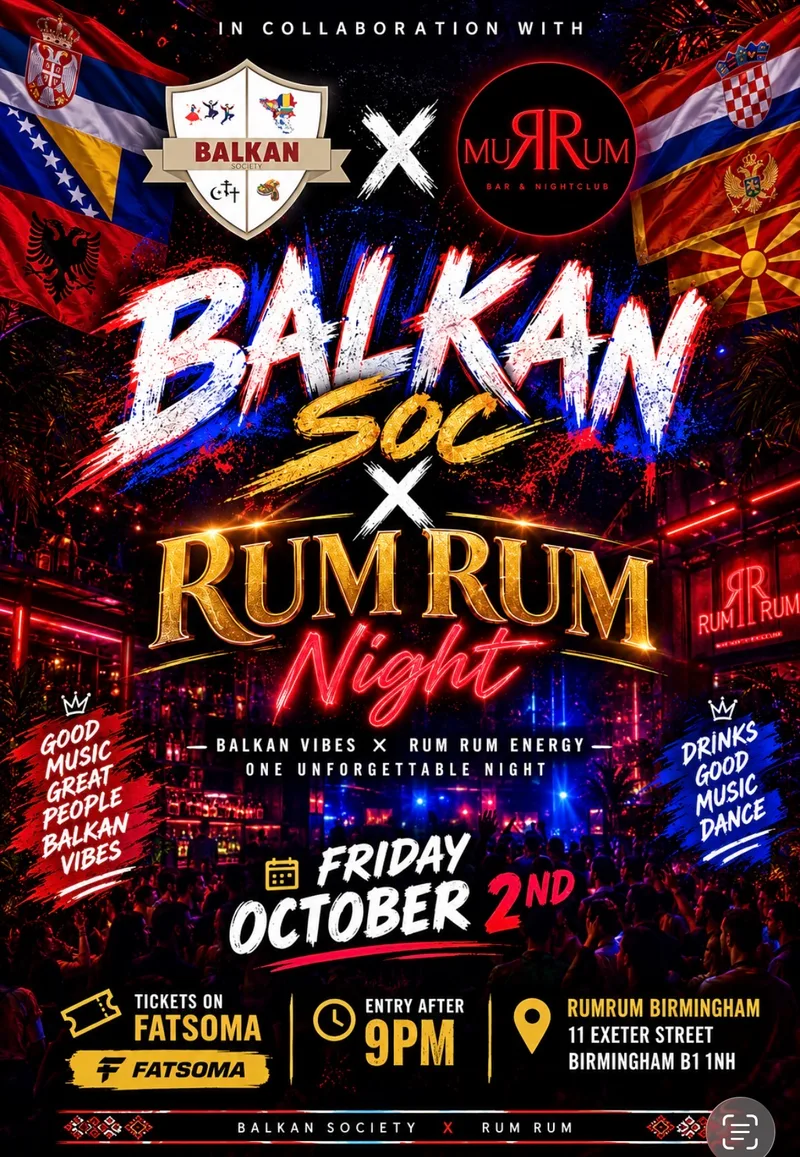 🔥 BALKAN SOCIETY X RUM RUM — BALKAN SOČ X RUM RUM NIGHT! 🔥