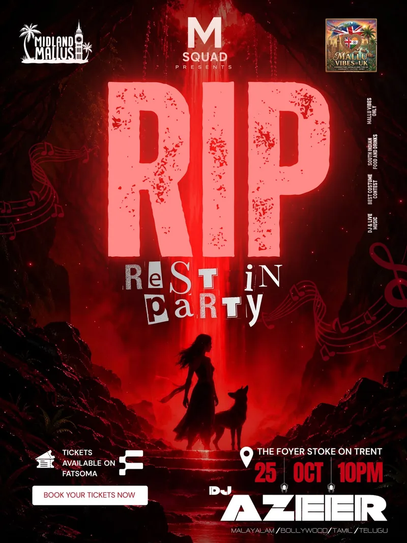 💀 RIP — REST IN PARTY 🎃 South Indian Halloween Party