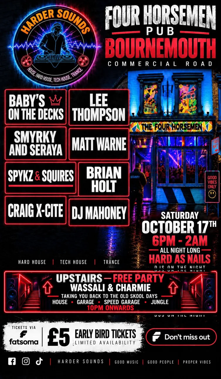 Harder sounds at the four horseman . Hard house legends