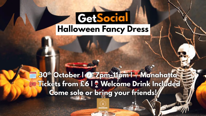 GetSocial Drinks | Meet New People & Make Friends (20s–40s) 🎃