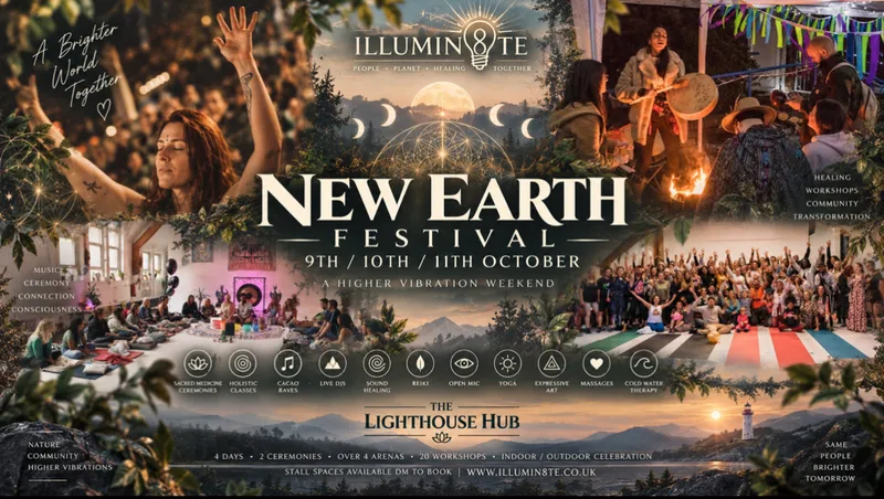ILLUMIN8TE NEW EARTH FESTIVAL (FRIDAY 9TH - 11TH OCTOBER ) @ THE LIGHTHOUSE HUB