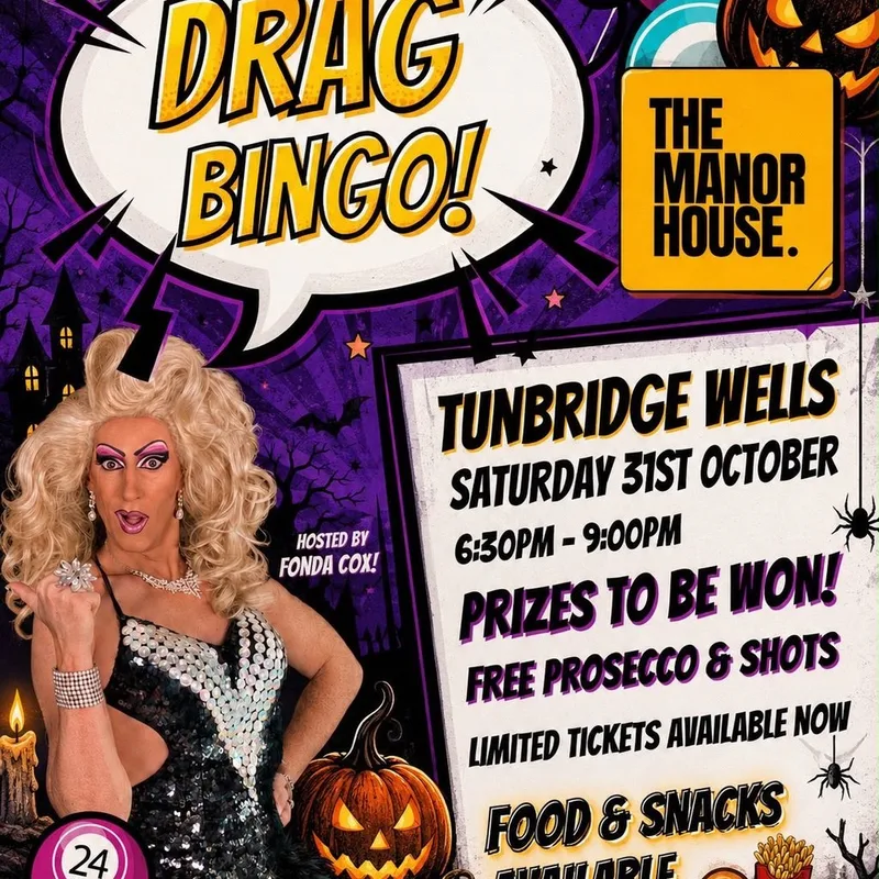 Halloween Fonda Cox Drag Bingo Tunbridge Wells