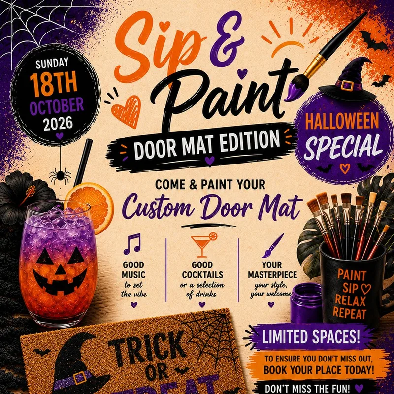 Sip & Paint - Door Mat, Halloween Special