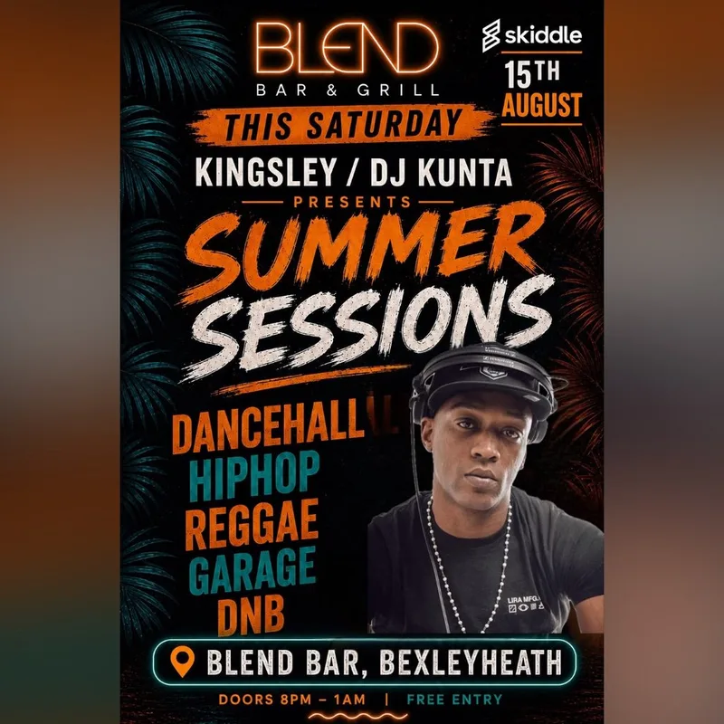 Dj Kunta @Blend Bar ,Bexleyheath ,15/08/26 ,Summer Sessions
