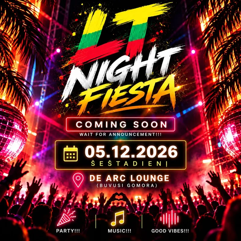 LT Night FIESTA Gruodžio 5 dieną 2026