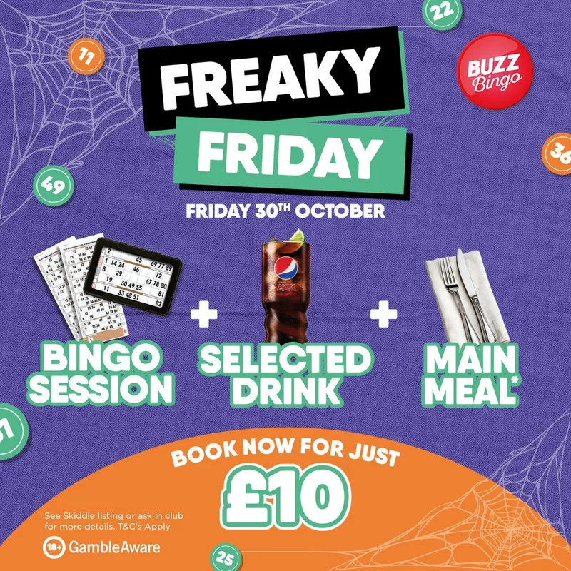 Freaky Friday Bingo 30/10 - Buzz Bingo Falkirk
