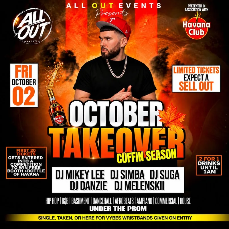 All Out Events October Takeover x Cuffin Season