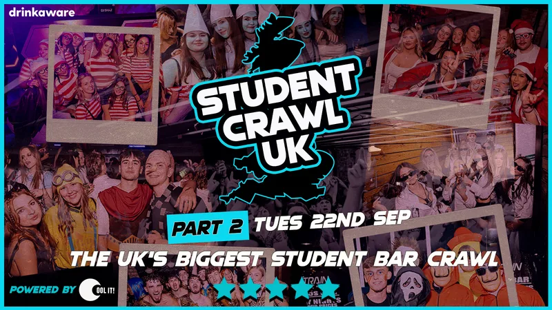 STUDENT CRAWL 2026 - PART 2️⃣ 🍻👕 - THE UK'S BIGGEST BAR CRAWL - FREE BAR CRAWL T SHIRT INCLUDED - LIVERPOOL’S BEST BARS CLUBS 🎉🔥