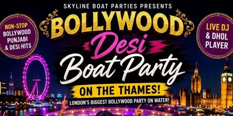 Bollywood boat Party on the thames Bank Holiday Special