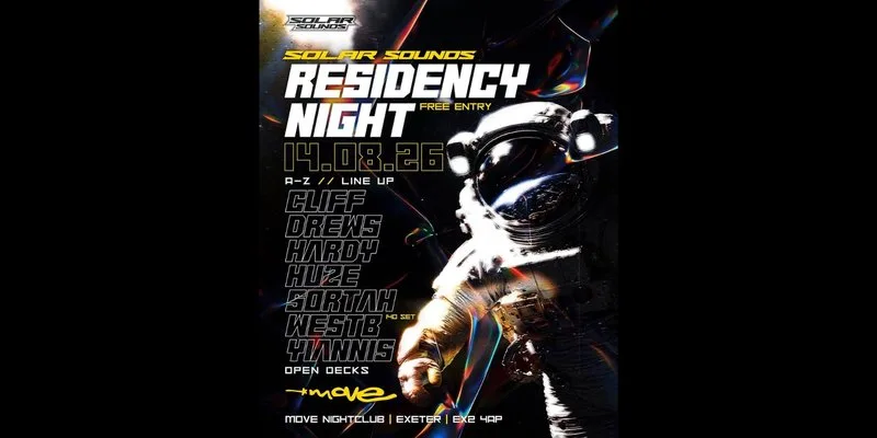 Solar Sounds | Residency Night | 14.08.26 | Move Exeter