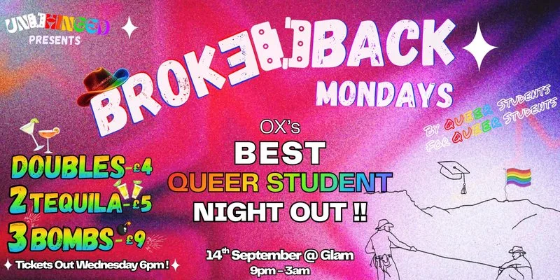 BROKE-BACK Mondays: 🏳️🌈 The Best LGBT+ Student Night Out