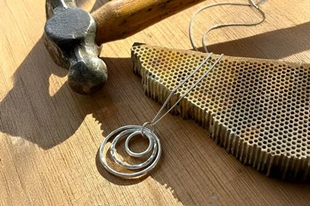 Trio Circle Silver Pendant Necklace Making Workshop for Two by Soremi Jewellery