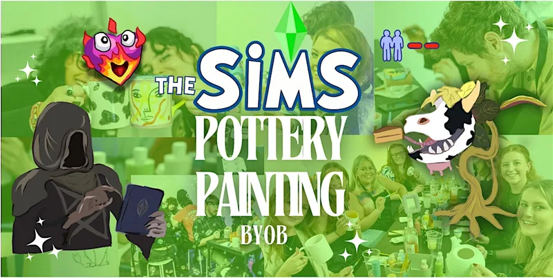 The Sims Themed Pottery Painting