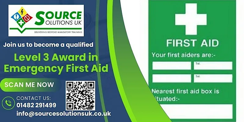 Level 3 Emergency First Aid at Work - 1 Day Course - £108
