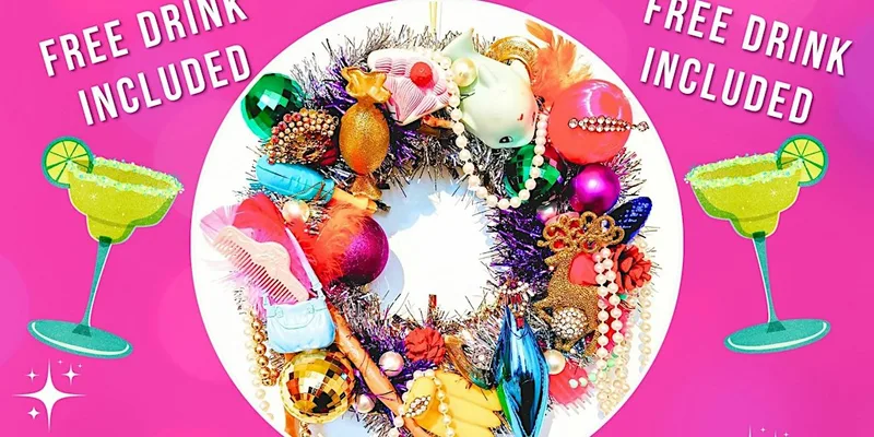 Christmas Kitsch Wreath Workshop (FREE drink included)