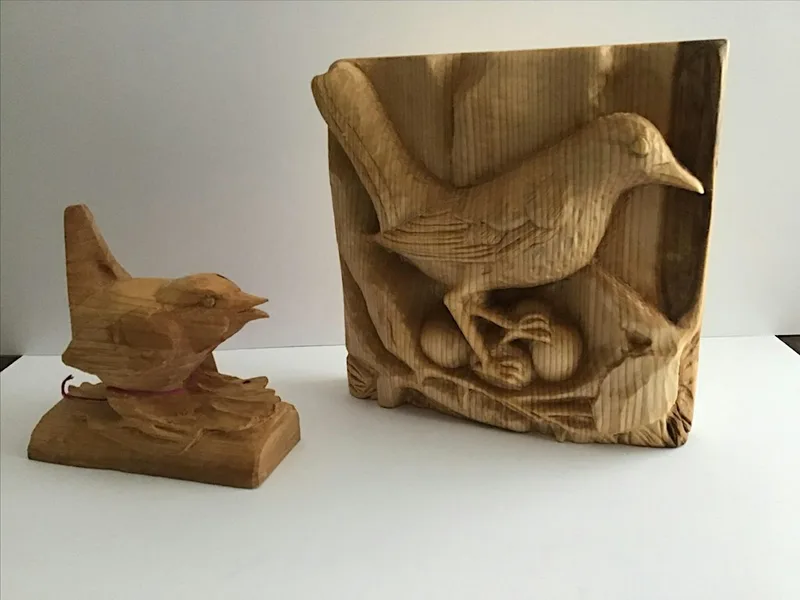 Wood Whittled Birds, Woods Mill (100337035)