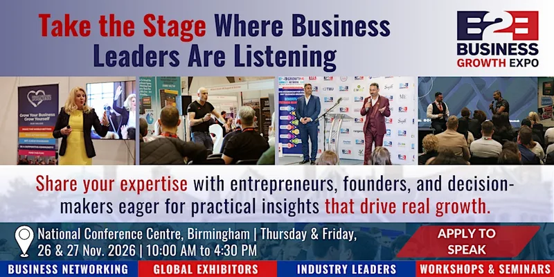 Business Growth Expo 2026 | Become A Speakers At Premier B2B Show