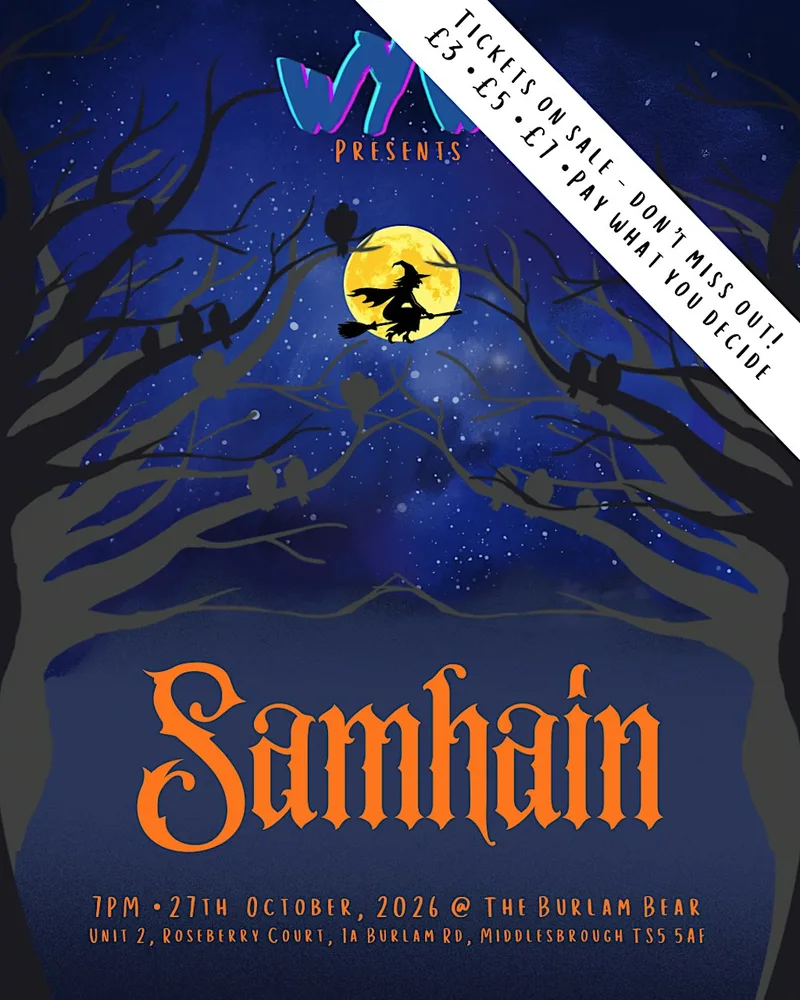 WYW Tees Events: Open Mic Night // Samhain