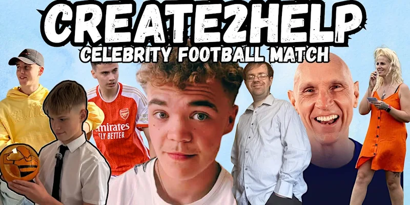 Create2help celebrity football match in Manchester
