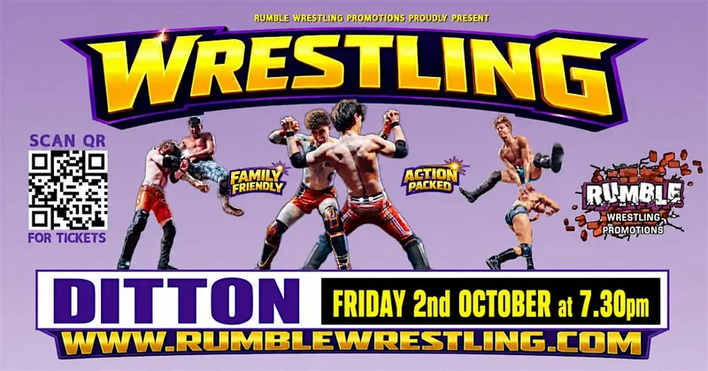 Rumble Wrestling Comes to Ditton 2026 Tour - KIDS FOR A FIVER Limited Offer