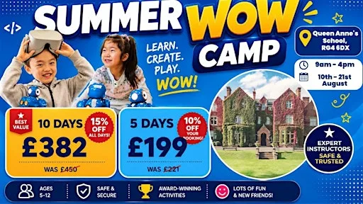 Queen Annes School Summer WOW Camp (17th - 21st August)