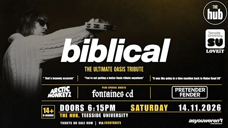 OASIS vs ARCTIC MONKEYS vs FONTAINES D.C. vs SAM FENDER – THE HUB, TEESSIDE