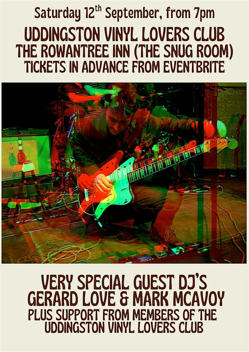 EXTRA TICKETS ON SALE NOW Uddingston Vinyl Lovers Club - September 2026