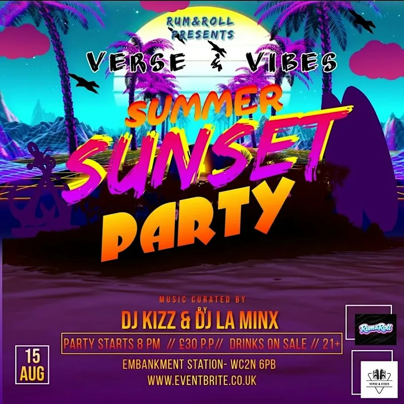 Verse & Vibes Summer Sunset Bus Party