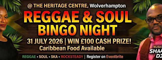 Reggae & Soul Bingo @the Heritage Centre