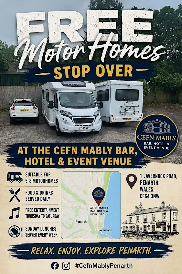 Free Pub Stop Over in Wales, UK