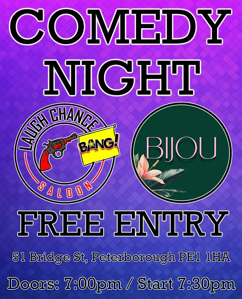 Free Comedy at Bijou, Peterborough