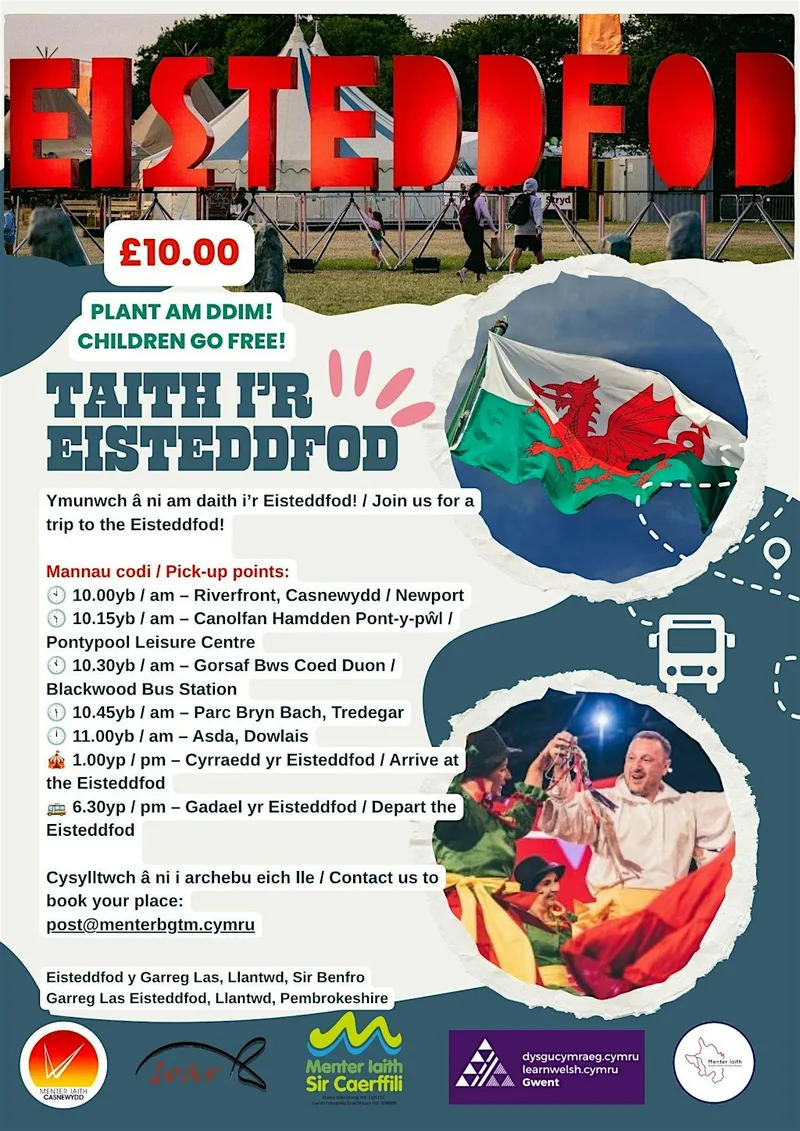 Bws Eisteddfod y Garreg las