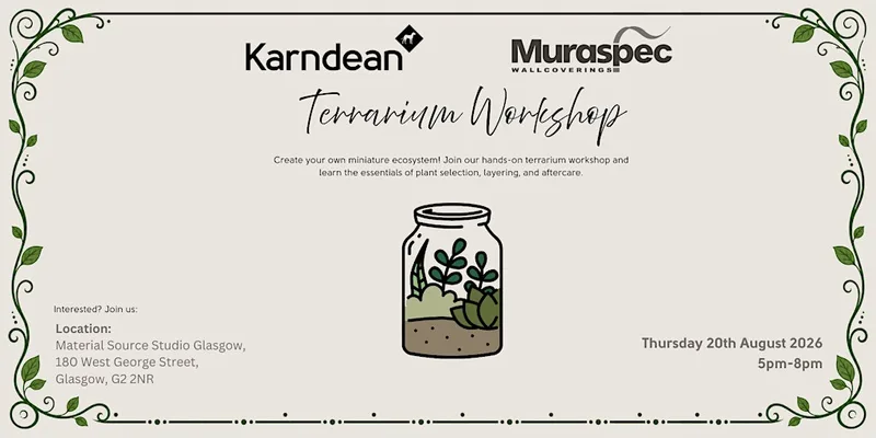 Create Your Own Closed Terrarium Workshop With Muraspec