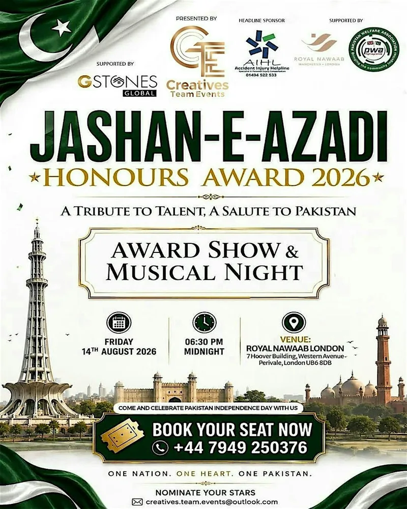 JASHAN-E-AZADI *HONOURS AWARD 2026* - AWARD SHOW & MUSICAL NIGHT