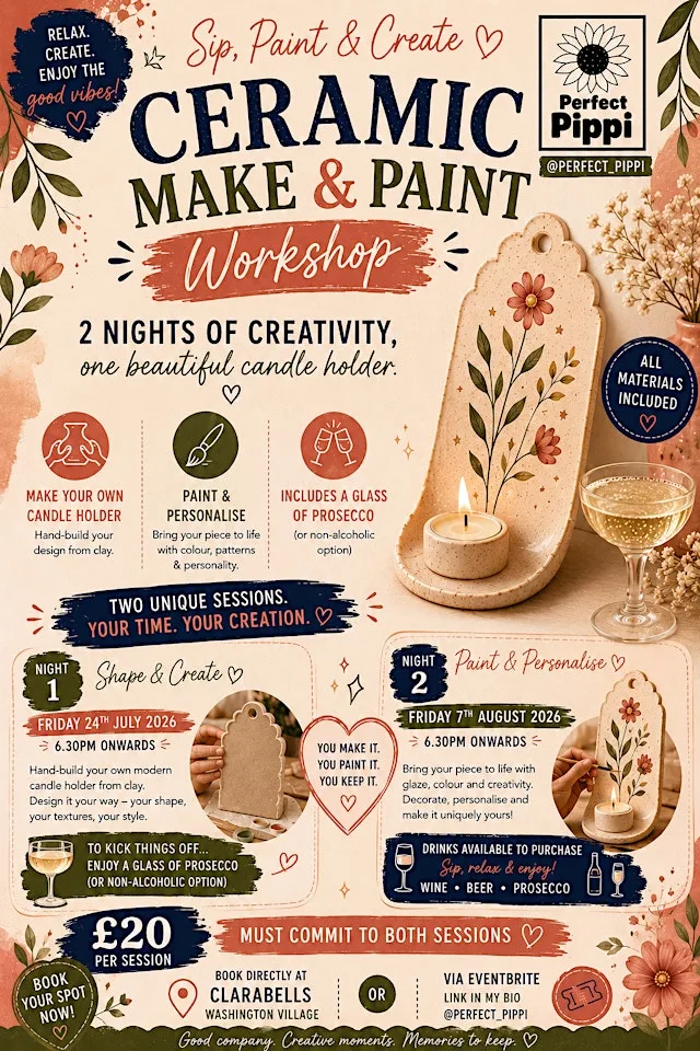 Ceramic Make & Paint Workshop (2 sessions )