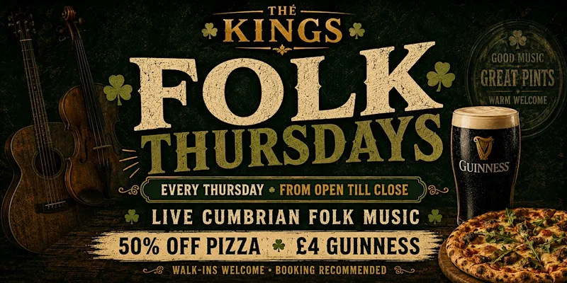 Folk, Guinness & Pizza Thursdays | Kings Arms Ulverston