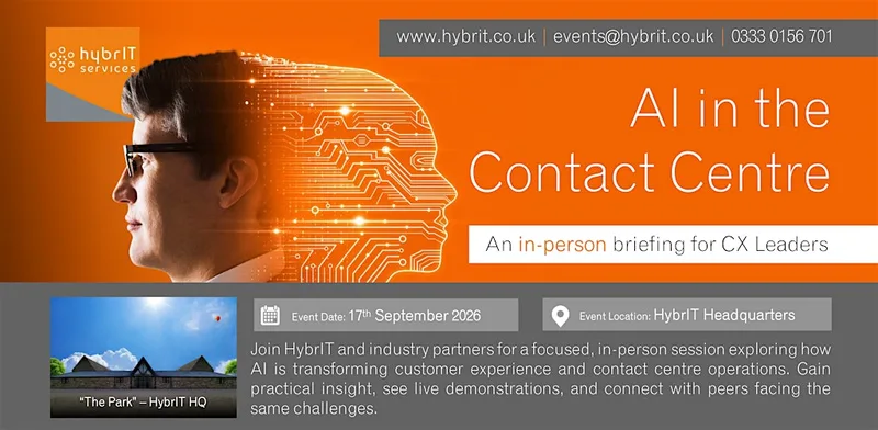 AI in the Contact Centre - In-Person Event at HybrIT