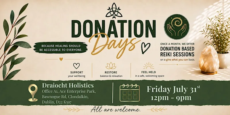 Reiki Donation Day at Draiocht Holistics