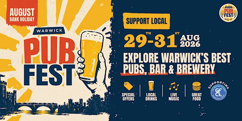 Warwick PubFest 2026 | August Bank Holiday Weekend