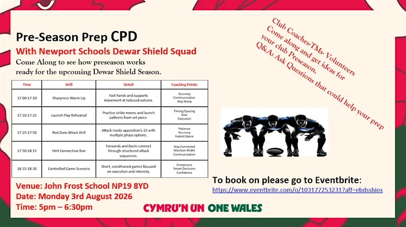 Newport Schools Pre-Season Prep (Dragons- CPD)