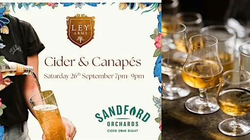 Sandford Orchards Cider & Canapés In The Lobby Bar
