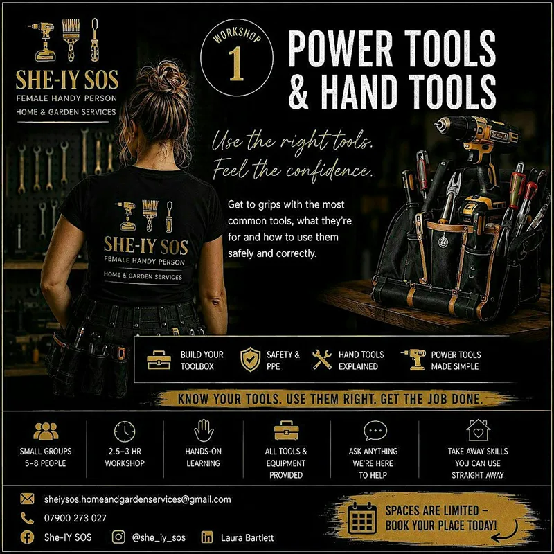 She-IY SOS Confidence Workshops - Power Tools & Hand Tools