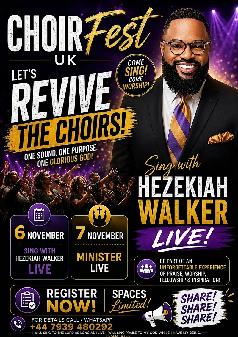 CHOIR Fest UK 2026 Sing Live with Hezekiah Walker