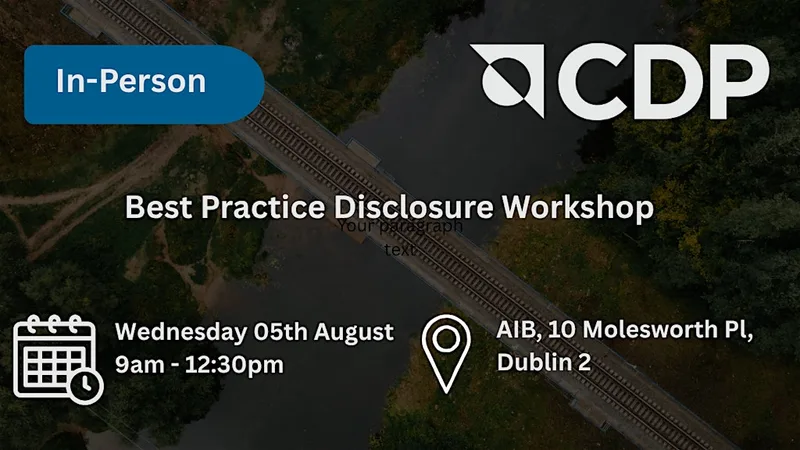 CDP Best Practice Disclosure Workshop