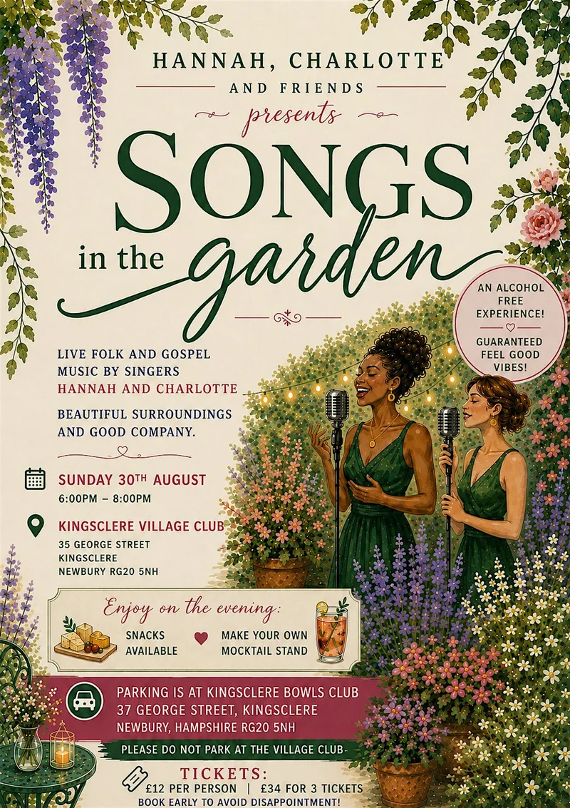 Hannah, Charlotte and friends presents: Songs in the garden